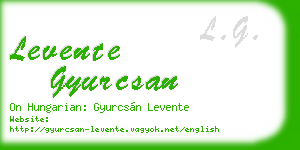 levente gyurcsan business card