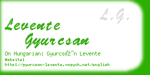 levente gyurcsan business card